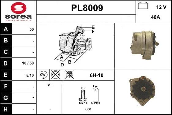 SNRA PL8009 - Генератор autocars.com.ua