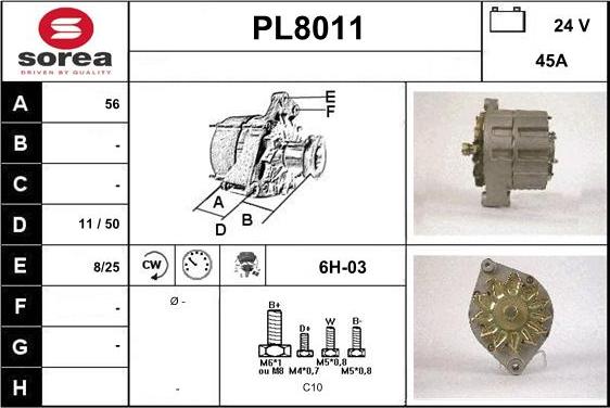 SNRA PL8011 - Генератор avtokuzovplus.com.ua