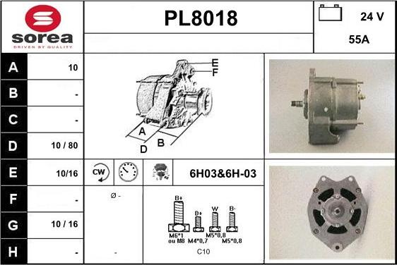 SNRA PL8018 - Генератор avtokuzovplus.com.ua