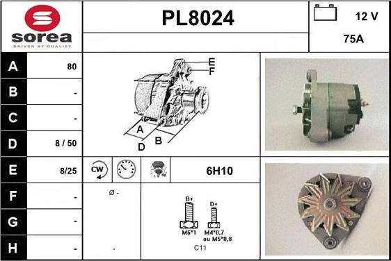 SNRA PL8024 - Генератор autocars.com.ua