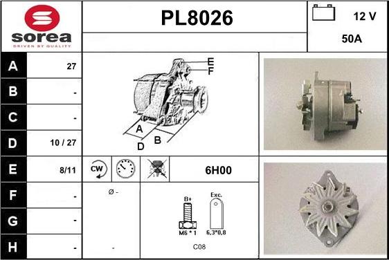 SNRA PL8026 - Генератор avtokuzovplus.com.ua