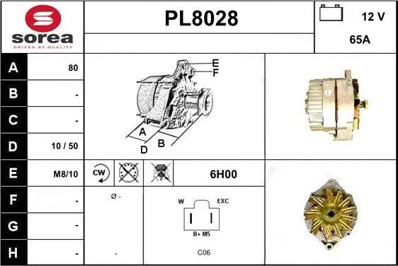 SNRA PL8028 - Генератор autocars.com.ua