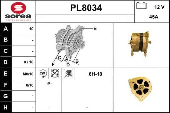 SNRA PL8034 - Генератор avtokuzovplus.com.ua