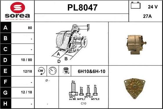 SNRA PL8047 - Генератор avtokuzovplus.com.ua