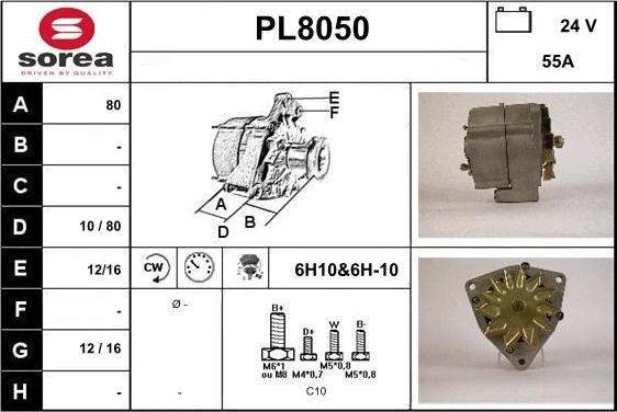 SNRA PL8050 - Генератор avtokuzovplus.com.ua