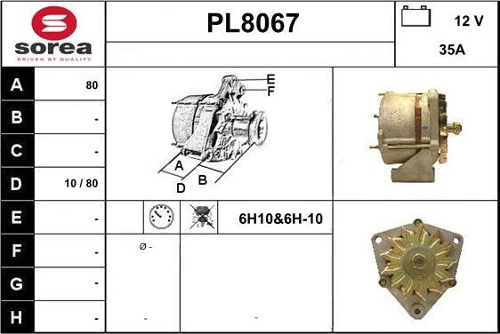 SNRA PL8067 - Генератор autocars.com.ua