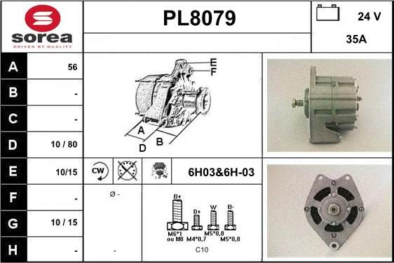 SNRA PL8079 - Генератор autocars.com.ua