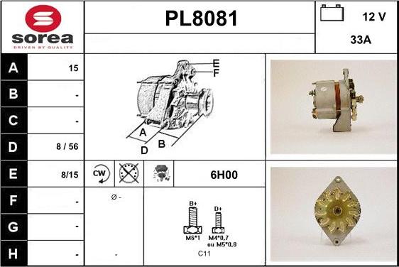 SNRA PL8081 - Генератор autocars.com.ua