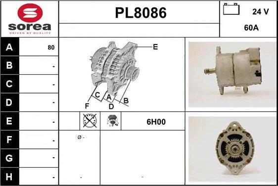 SNRA PL8086 - Генератор autocars.com.ua