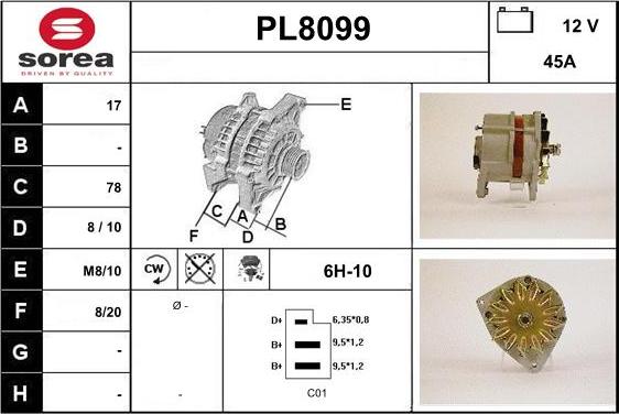 SNRA PL8099 - Генератор avtokuzovplus.com.ua