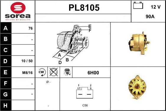 SNRA PL8105 - Генератор autocars.com.ua