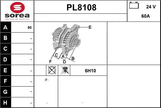 SNRA PL8108 - Генератор avtokuzovplus.com.ua