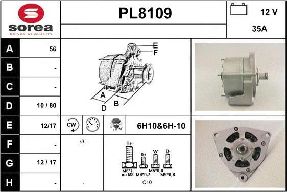 SNRA PL8109 - Генератор avtokuzovplus.com.ua