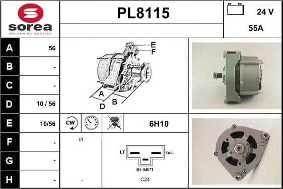 SNRA PL8115 - Генератор autocars.com.ua