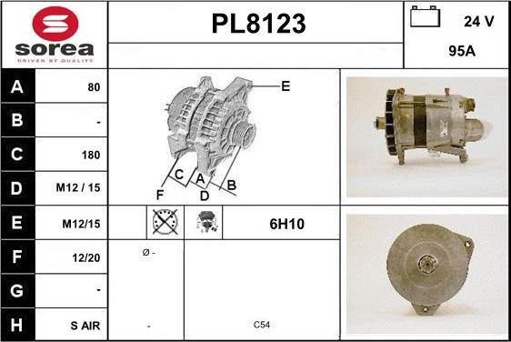 SNRA PL8123 - Генератор autocars.com.ua