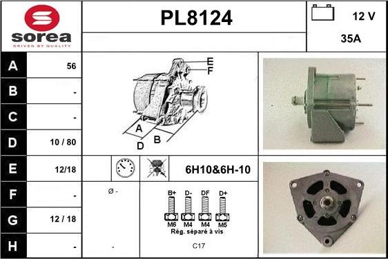 SNRA PL8124 - Генератор autocars.com.ua