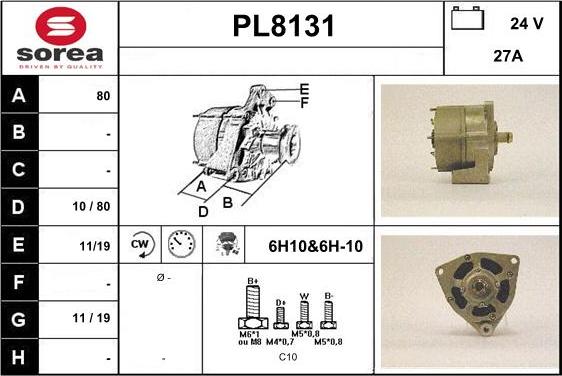 SNRA PL8131 - Генератор avtokuzovplus.com.ua