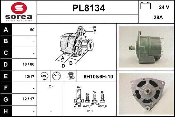 SNRA PL8134 - Генератор avtokuzovplus.com.ua