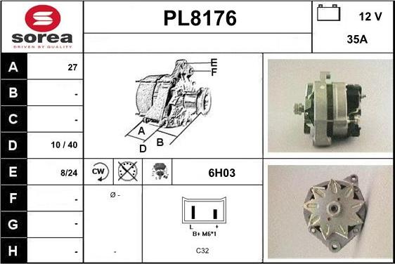 SNRA PL8176 - Генератор autocars.com.ua