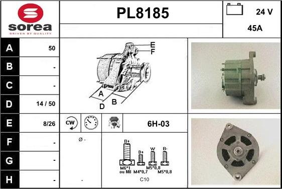 SNRA PL8185 - Генератор autocars.com.ua