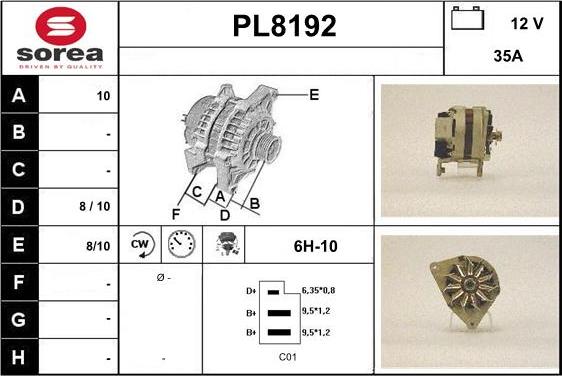 SNRA PL8192 - Генератор autocars.com.ua