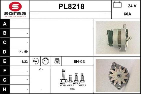 SNRA PL8218 - Генератор autocars.com.ua