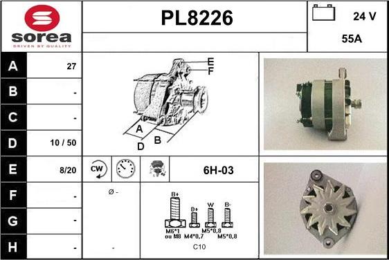 SNRA PL8226 - Генератор autocars.com.ua