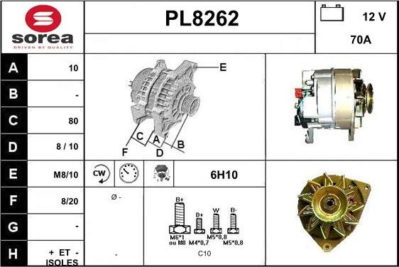 SNRA PL8262 - Генератор avtokuzovplus.com.ua