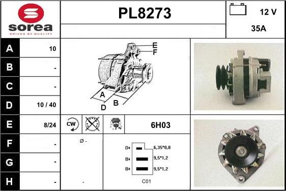 SNRA PL8273 - Генератор avtokuzovplus.com.ua