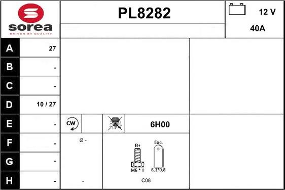 SNRA PL8282 - Генератор avtokuzovplus.com.ua