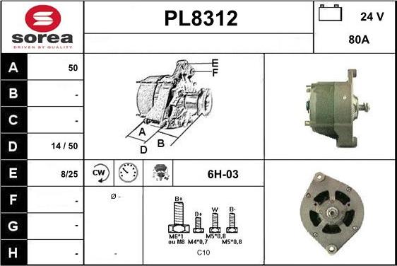 SNRA PL8312 - Генератор avtokuzovplus.com.ua