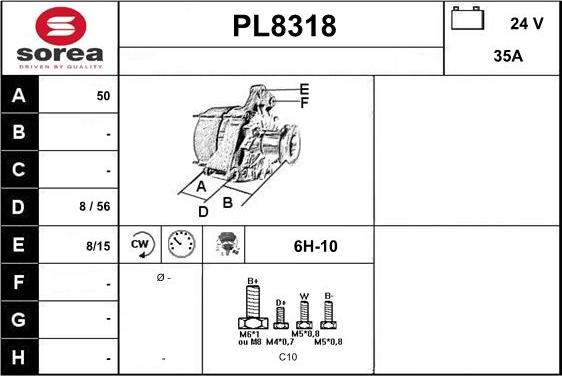 SNRA PL8318 - Генератор autocars.com.ua