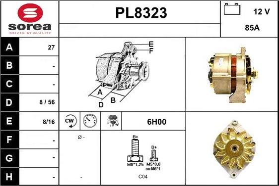 SNRA PL8323 - Генератор autocars.com.ua