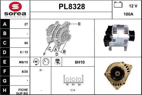 SNRA PL8328 - Генератор avtokuzovplus.com.ua