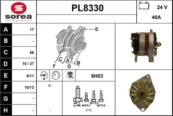 SNRA PL8330 - Генератор avtokuzovplus.com.ua