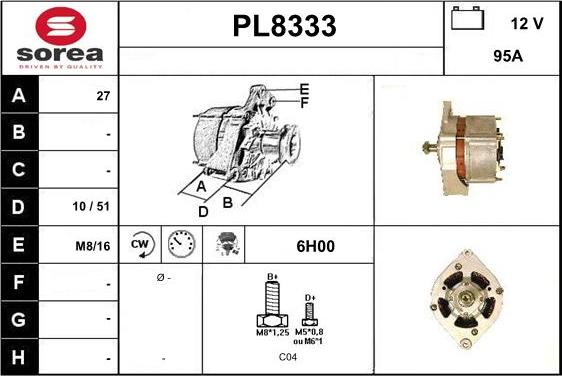 SNRA PL8333 - Генератор avtokuzovplus.com.ua