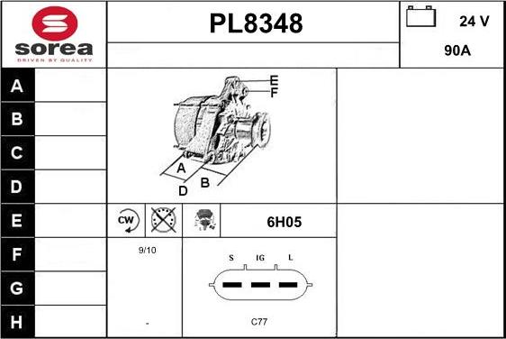 SNRA PL8348 - Генератор avtokuzovplus.com.ua