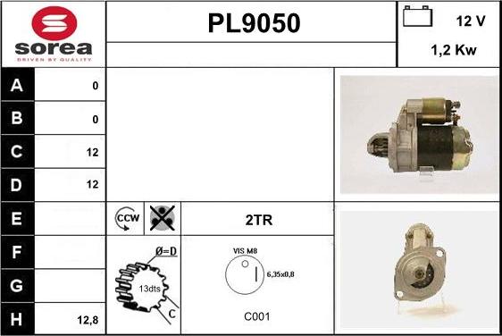 SNRA PL9050 - Стартер avtokuzovplus.com.ua