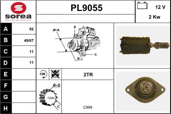 SNRA PL9055 - Стартер autodnr.net