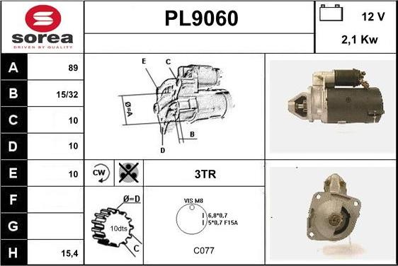 SNRA PL9060 - Стартер autodnr.net