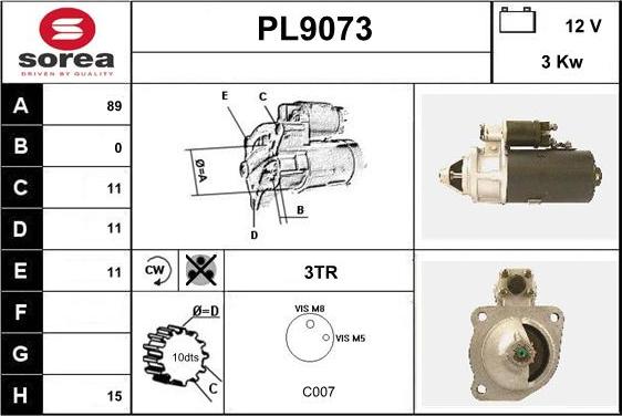 SNRA PL9073 - Стартер avtokuzovplus.com.ua