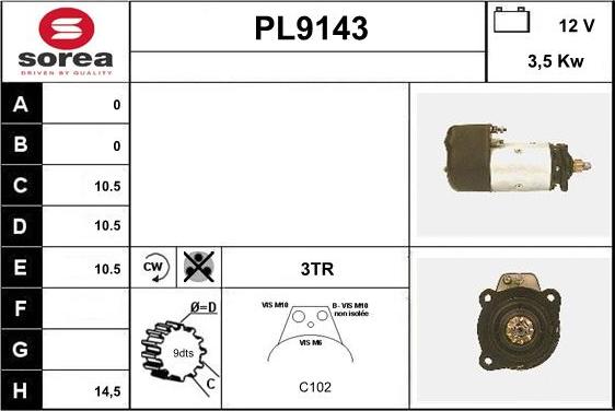 SNRA PL9143 - Стартер autodnr.net