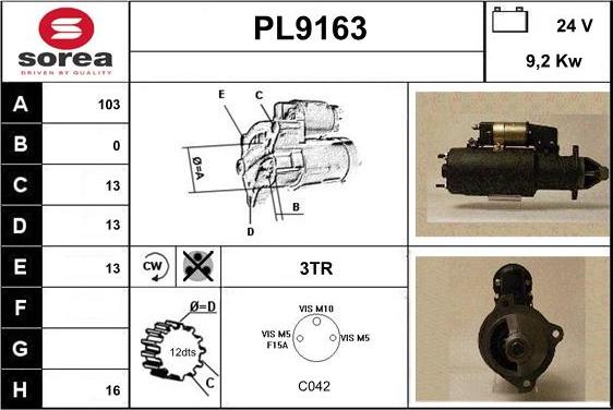 SNRA PL9163 - Стартер autodnr.net