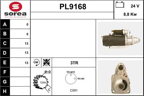 SNRA PL9168 - Стартер avtokuzovplus.com.ua