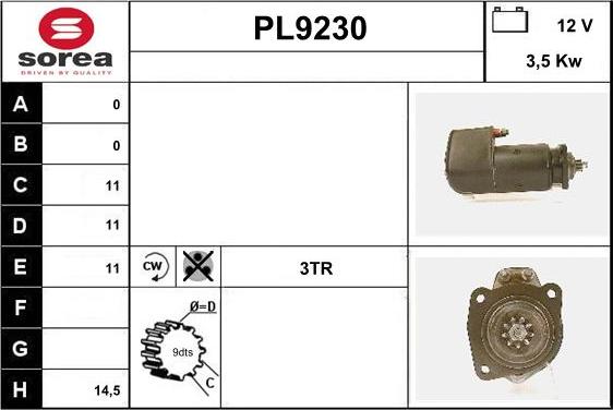 SNRA PL9230 - Стартер avtokuzovplus.com.ua