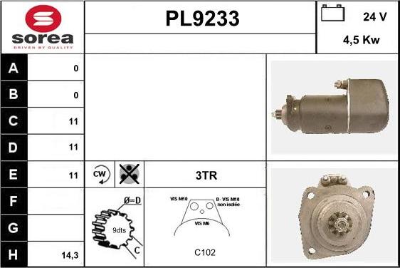 SNRA PL9233 - Стартер avtokuzovplus.com.ua