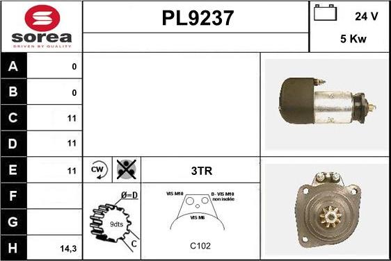 SNRA PL9237 - Стартер avtokuzovplus.com.ua