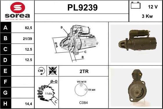 SNRA PL9239 - Стартер avtokuzovplus.com.ua