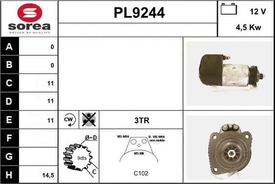 SNRA PL9244 - Стартер autodnr.net