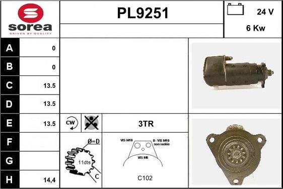 SNRA PL9251 - Стартер autodnr.net